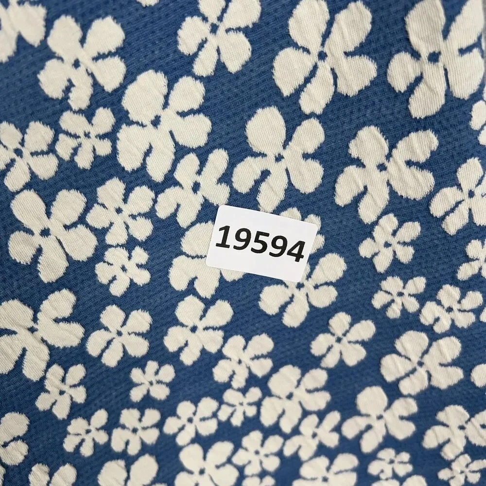 American Eagle Pants Womens Medium Blue White Floral Flare Retro Boho 90s Y2K - Picture 15 of 15